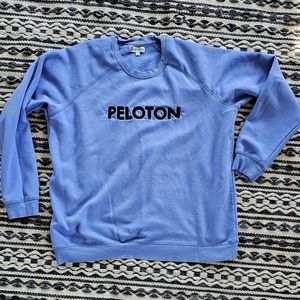 Peloton Embroidered Light Blue Crew Sweatshirt L